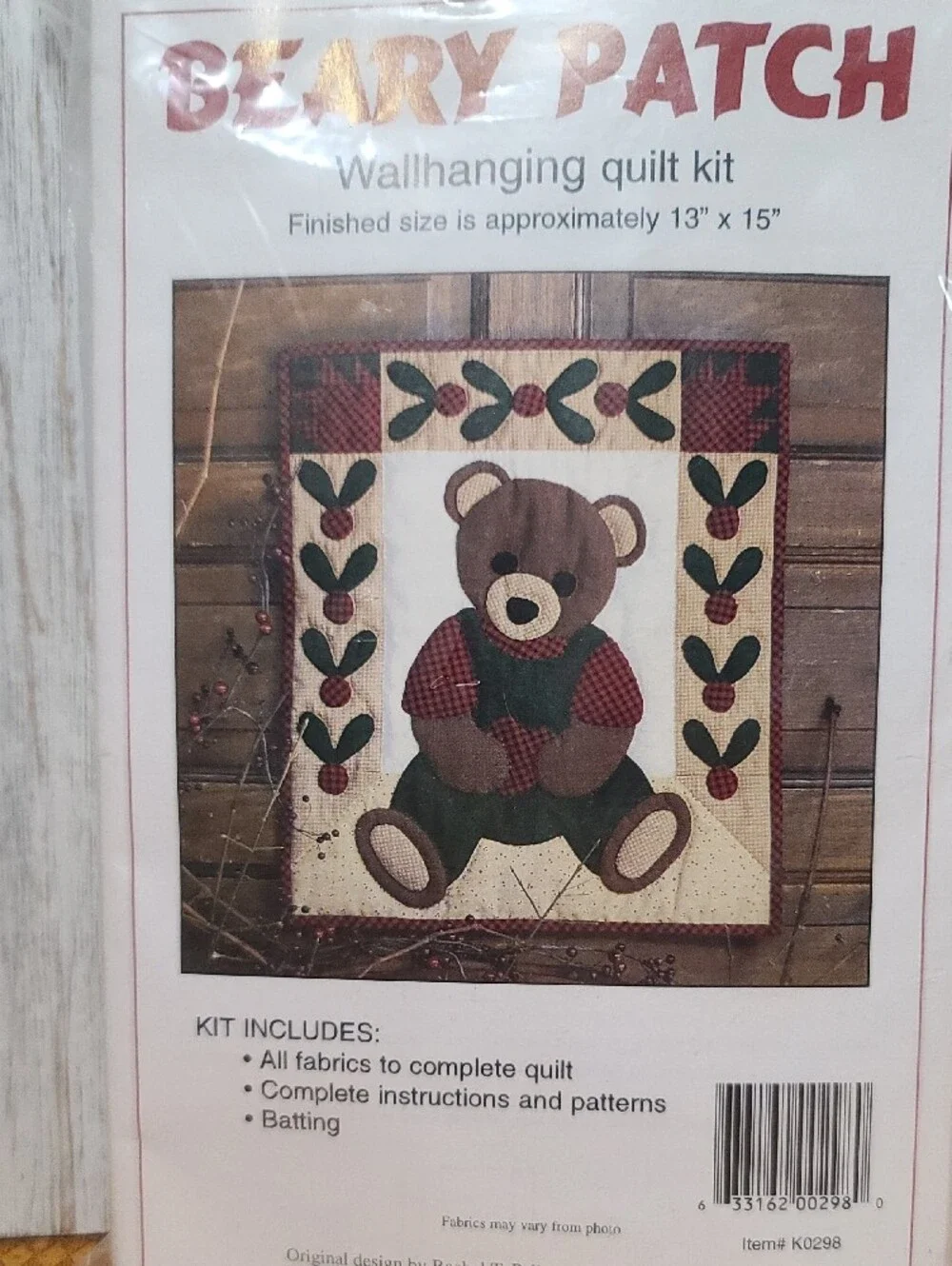 Beary Patch wallhanging quilt